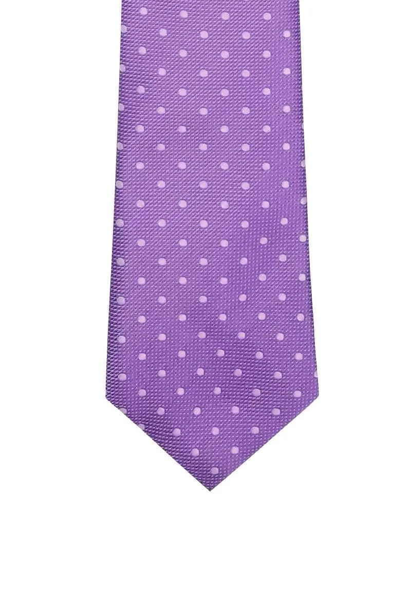 Light Purple with Silver Dots Skinny Tie