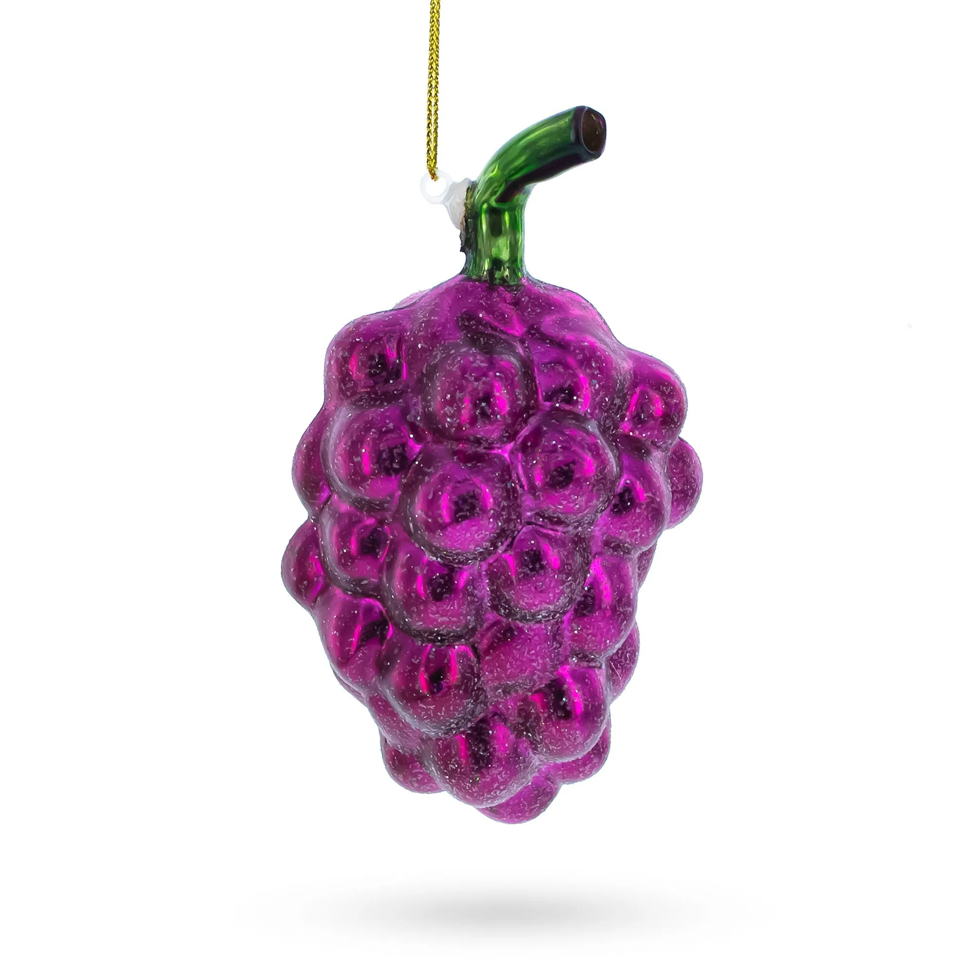 Luscious Purple Grapes - Blown Glass Christmas Ornament