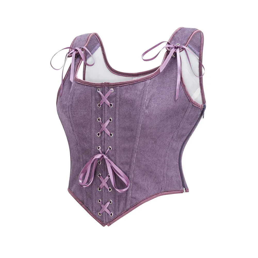 Medieval Renaissance Corset Tops Lace-up Overbust Corselet