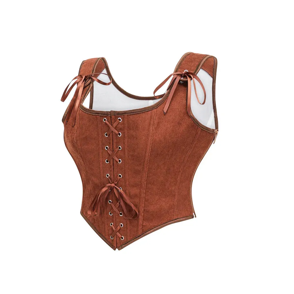 Medieval Renaissance Corset Tops Lace-up Overbust Corselet