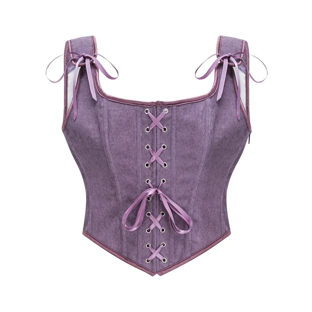 Medieval Renaissance Corset Tops Lace-up Overbust Corselet