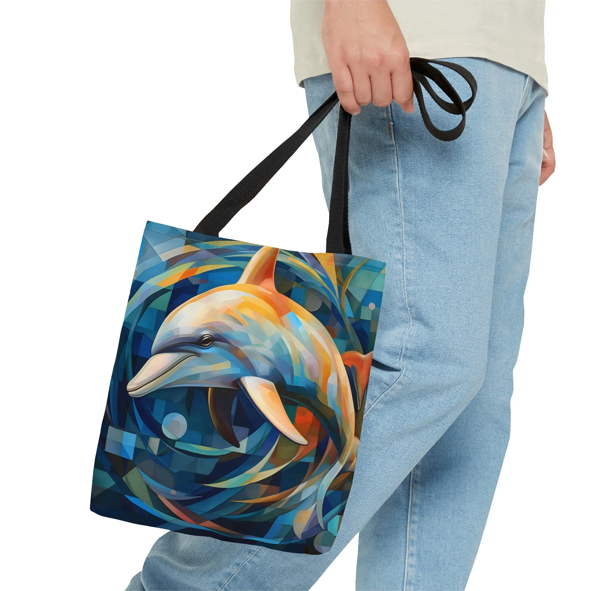 Minimalism Abstract Dolphin Tote Bag