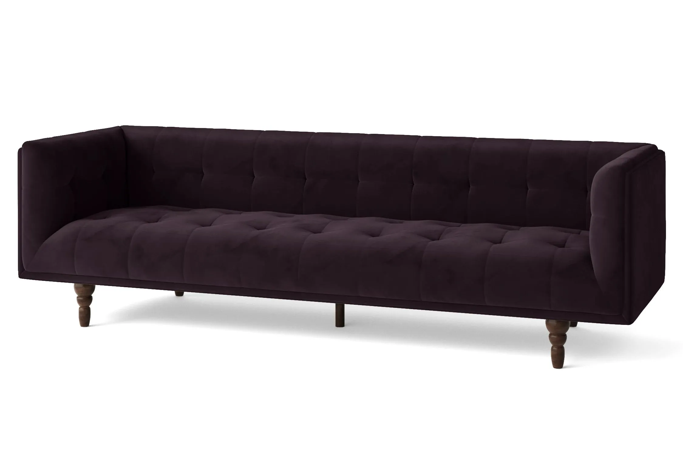 Nahant 4 Seater Sofa Purple Velvet