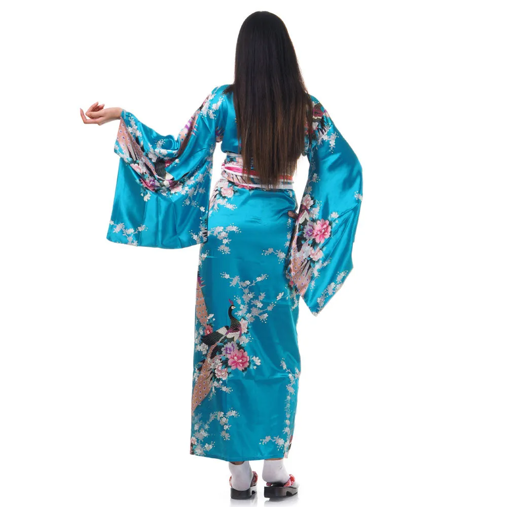 Navy Blue Geisha Yukata Kimono for Women Midori