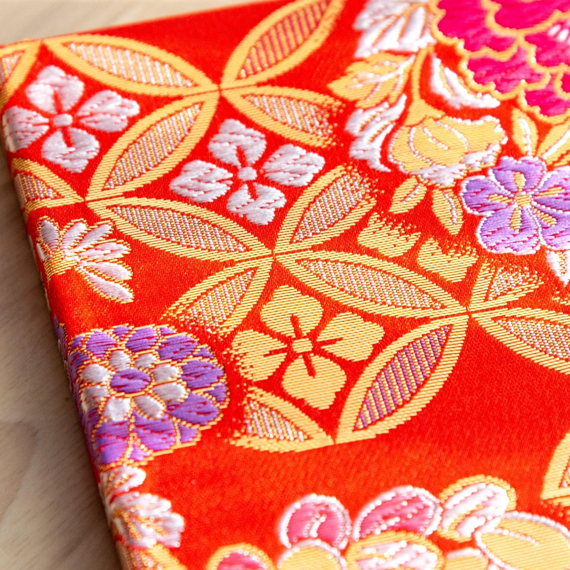 Nishijin Textile Floral Shippo Pattern Notebook (B6)