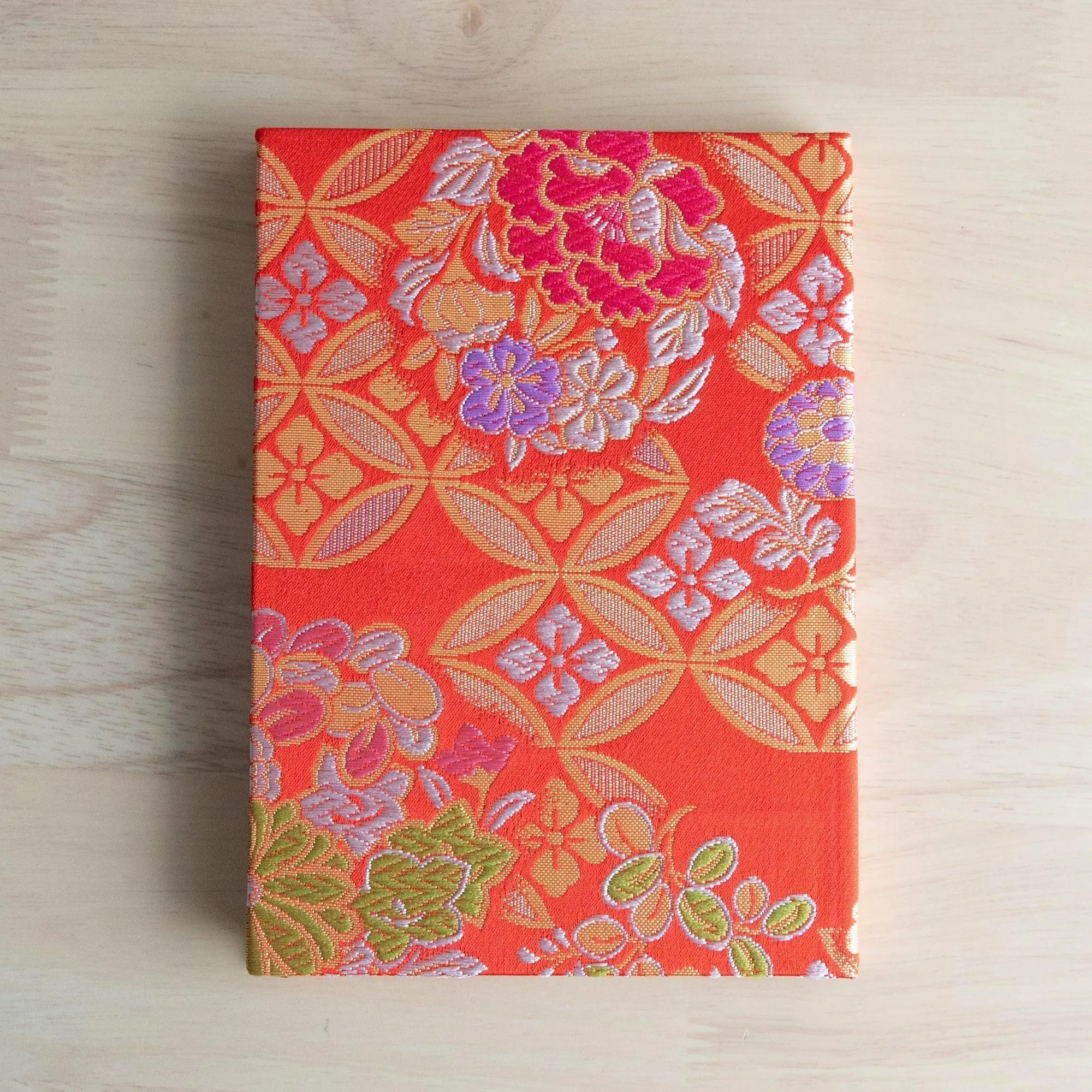 Nishijin Textile Floral Shippo Pattern Notebook (B6)