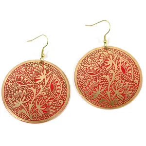 Padma Earrings Scarlet