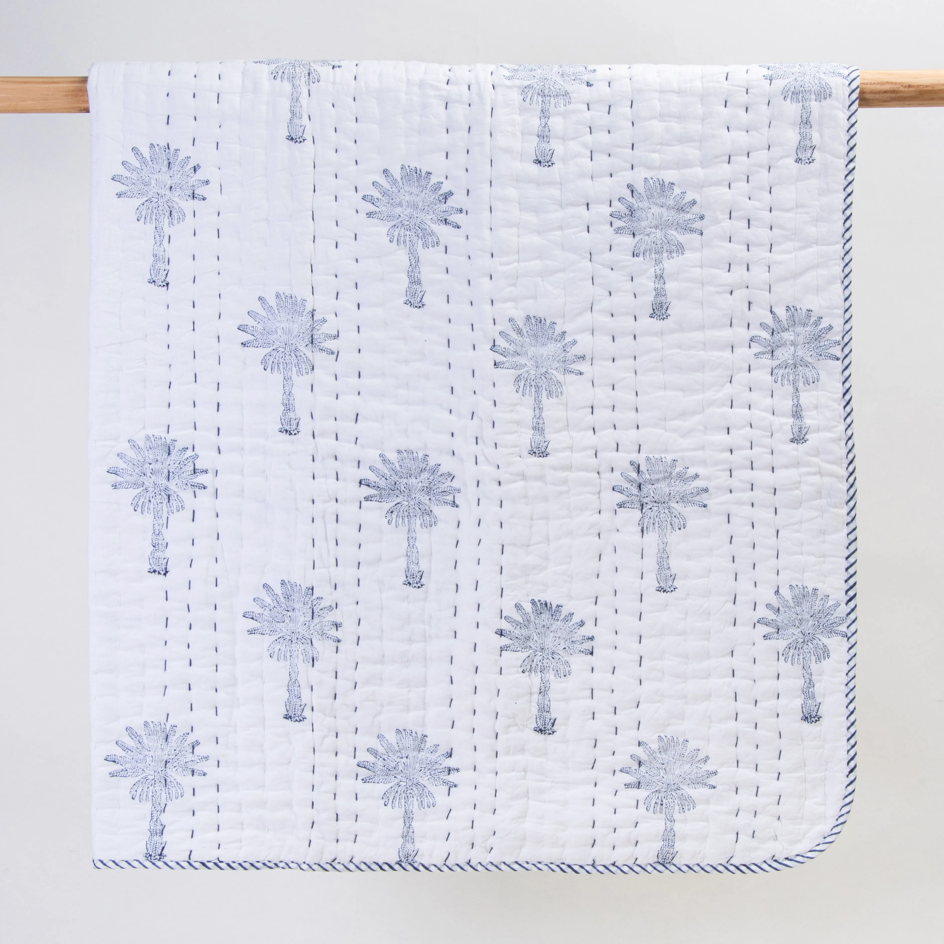 Palm Tree Mulmul Cotton Newborn Blanket