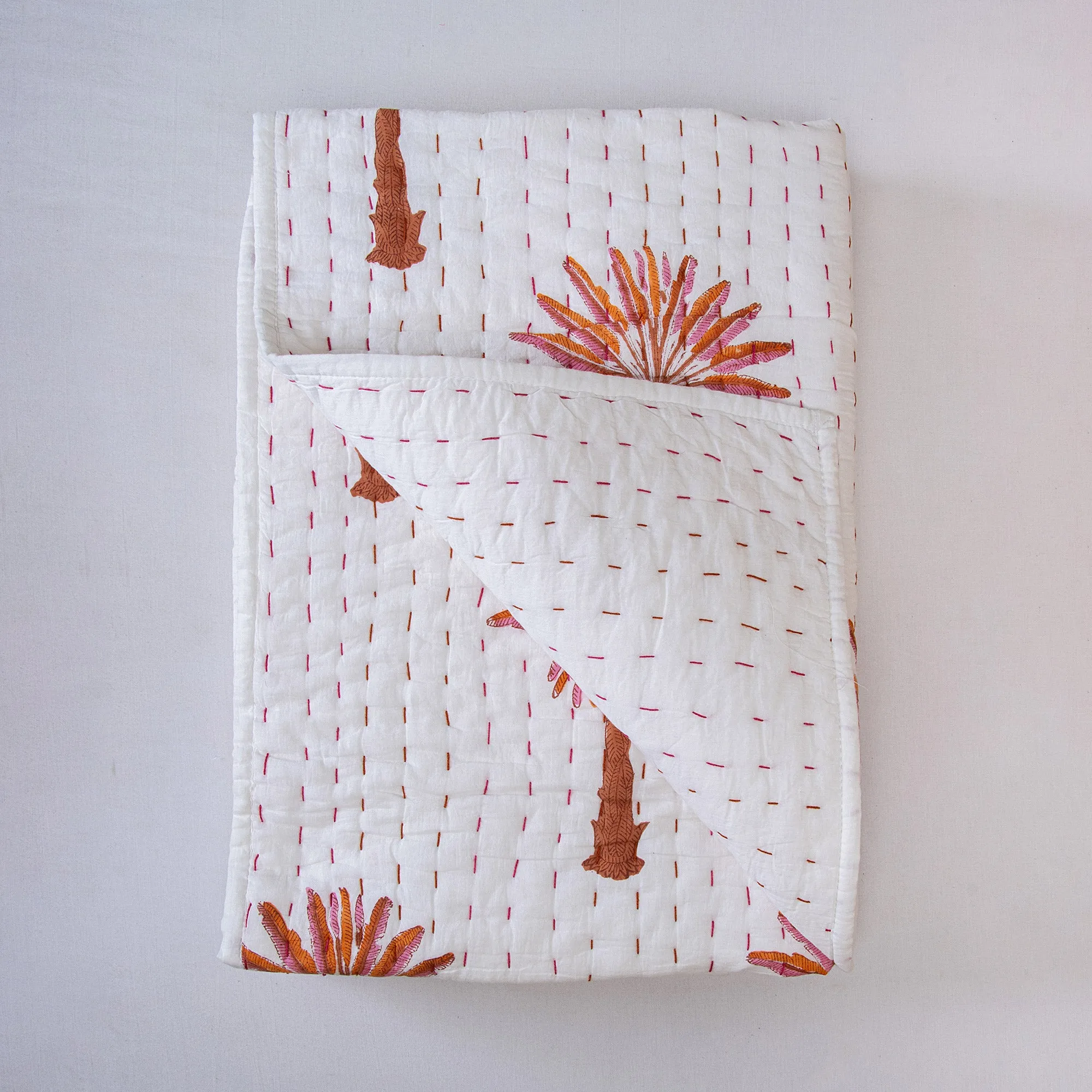 Palm Tree Mulmul Newborn Cotton Baby Blankets