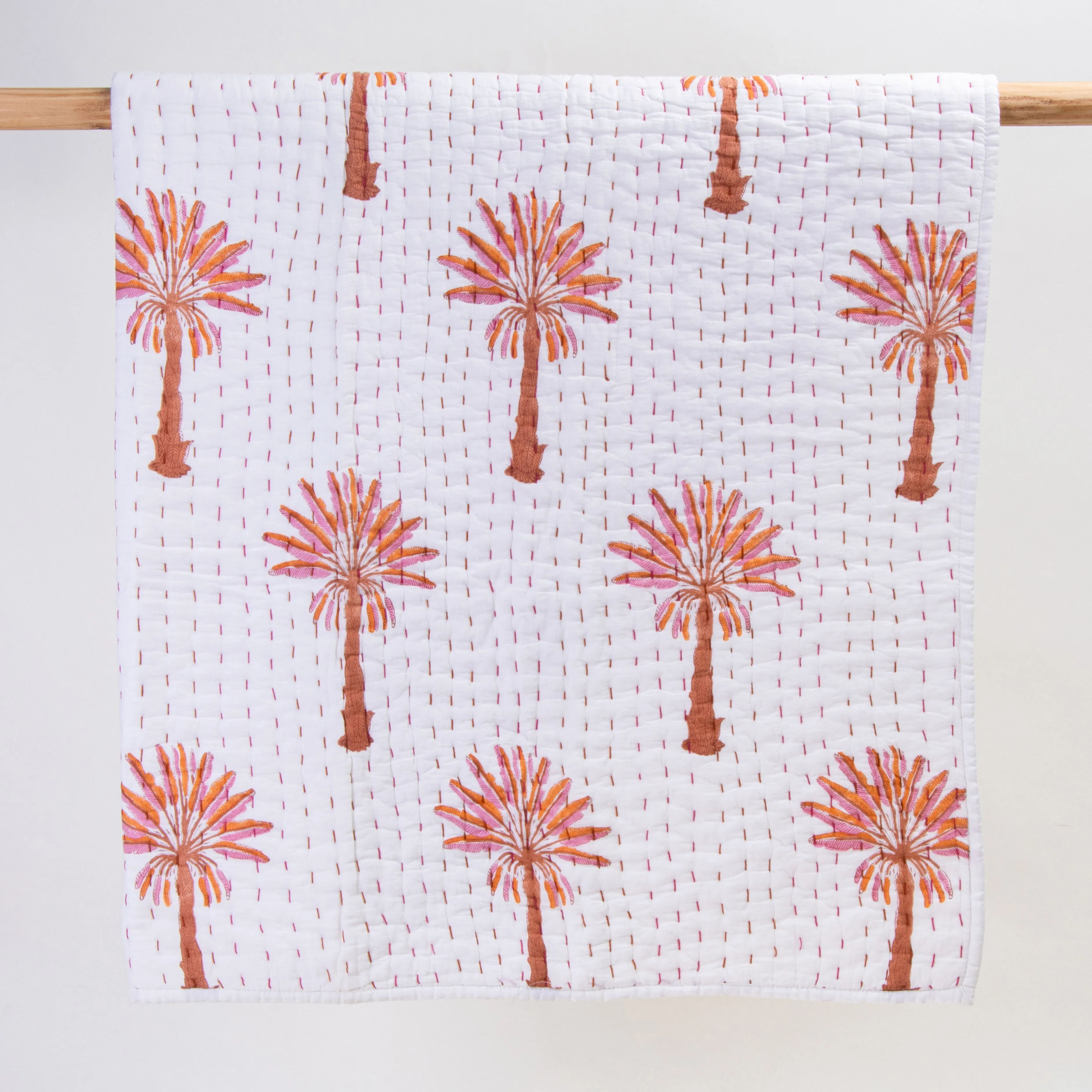 Palm Tree Mulmul Newborn Cotton Baby Blankets