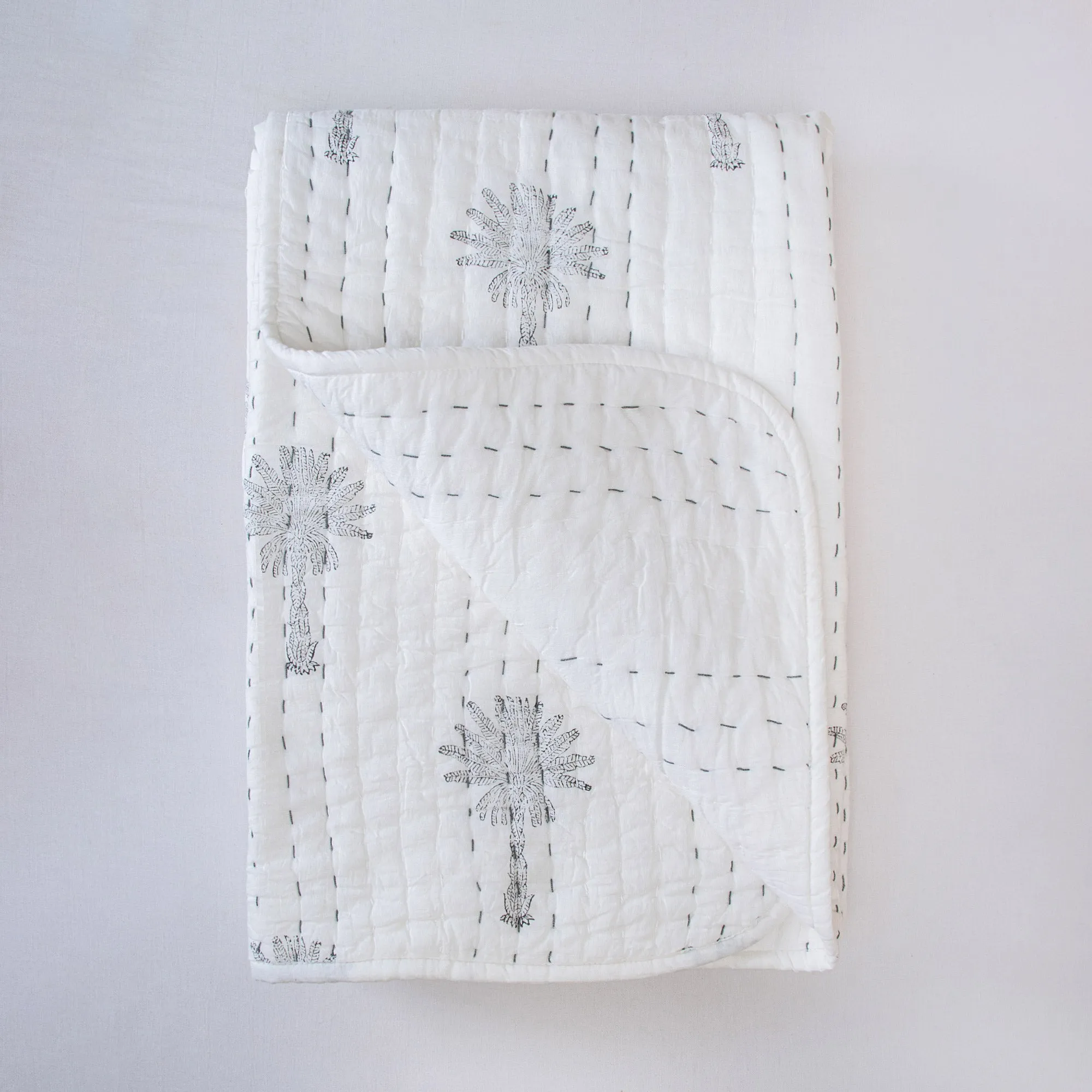 Palm Tree Soft Mulmul Cotton Baby Wrap Blanket