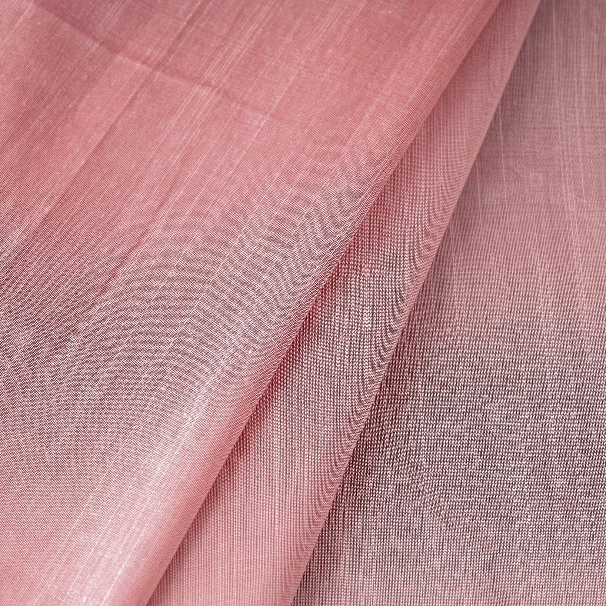 Pink - Plain Slub Silk Fabric 08