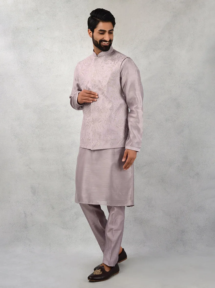 Purple Kurta Set with Koti | TULA