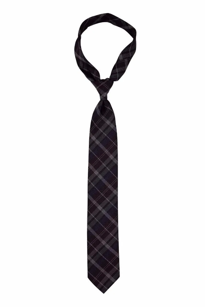 Purple Plaid Traditional Tie