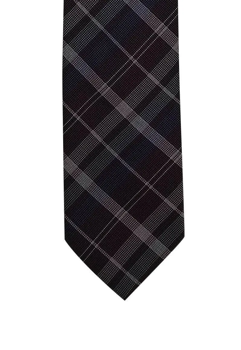 Purple Plaid Traditional Tie