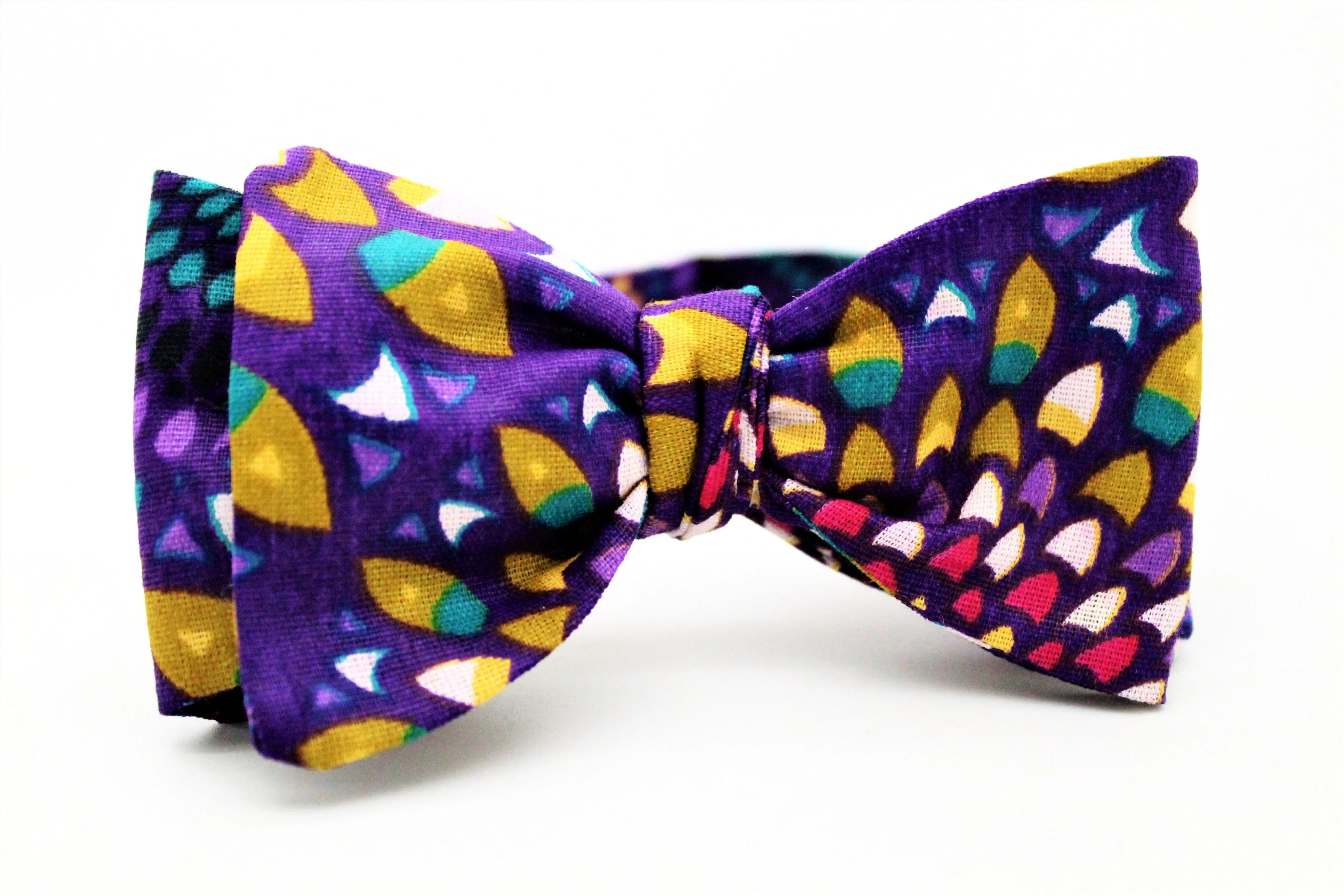 Purple Rain African Print Bow Tie