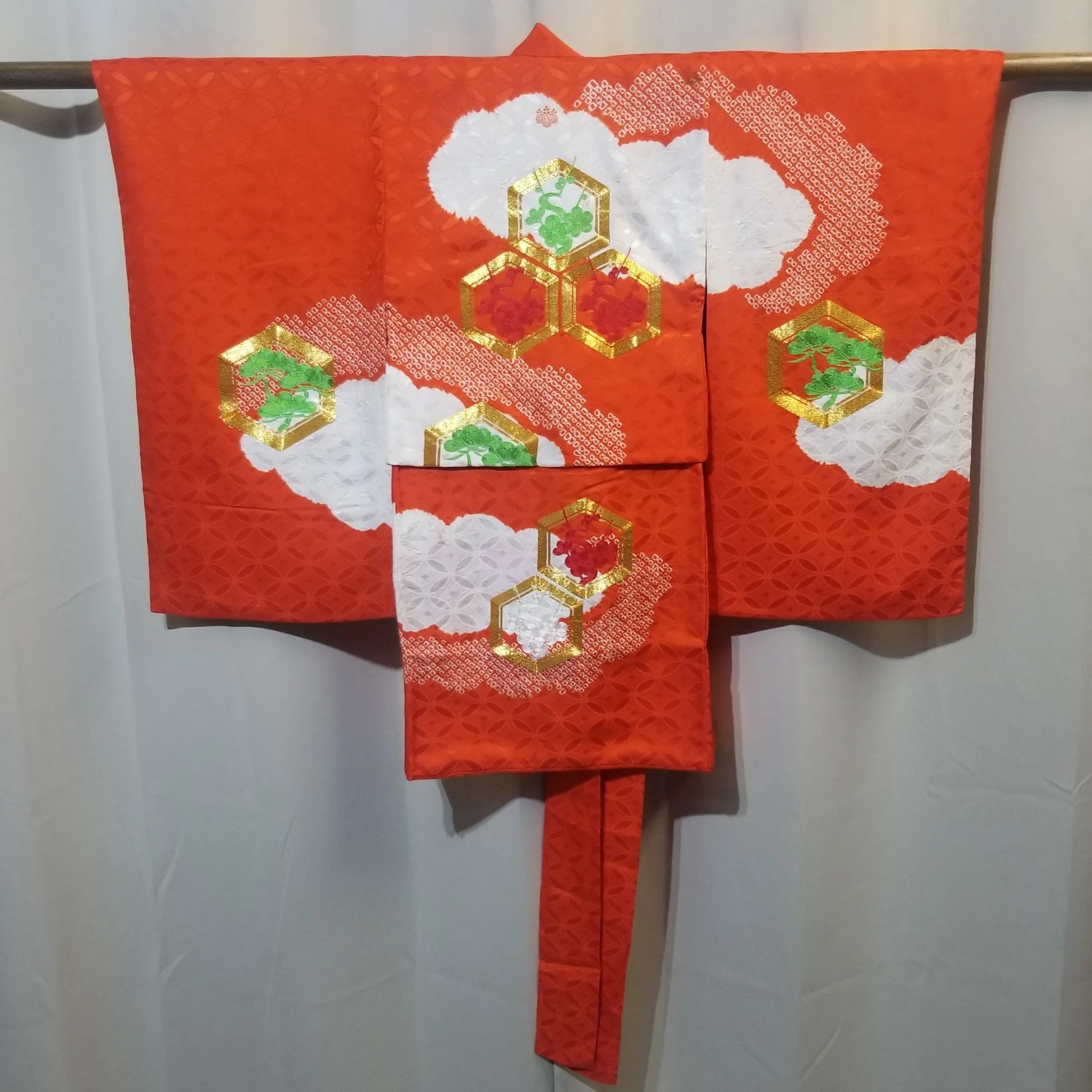 "Brilliant Clouds" Vintage Girl's Kimono