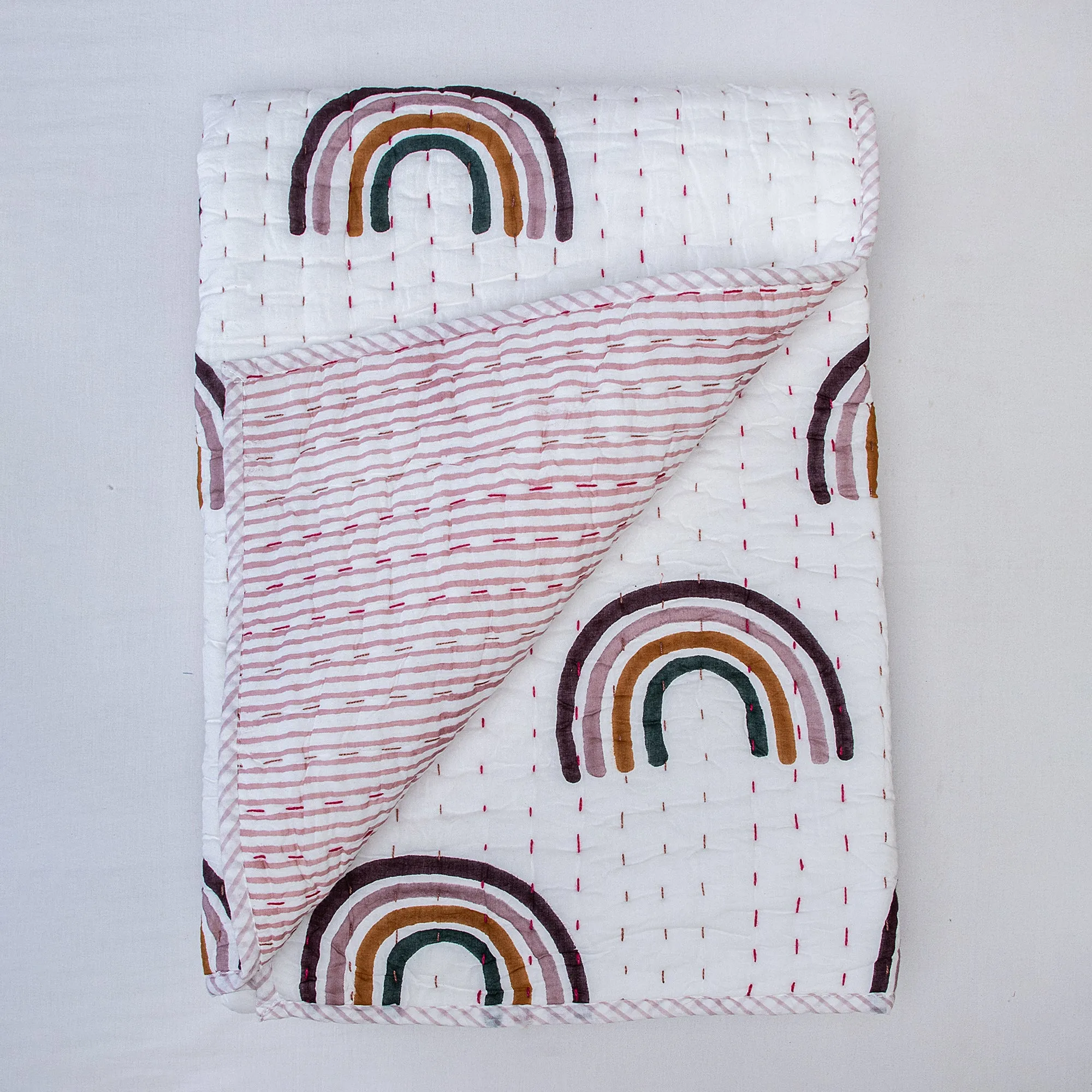 Rainbow Soft Mulmul Cotton Baby Blankets and Quilts