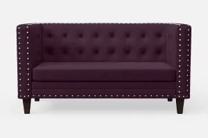 Rovigo 2 Seater Sofa Purple Linen Fabric