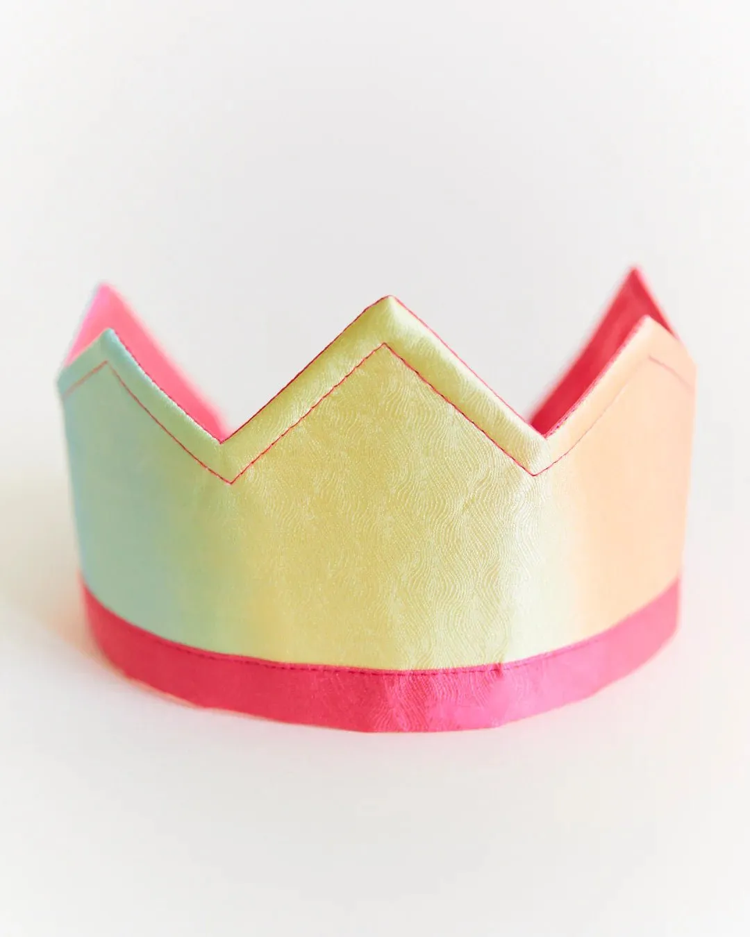 Silk Rainbow Rose Crown