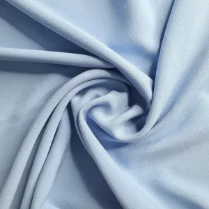 Sky Blue Solid Moss Crepe Fabric 17893