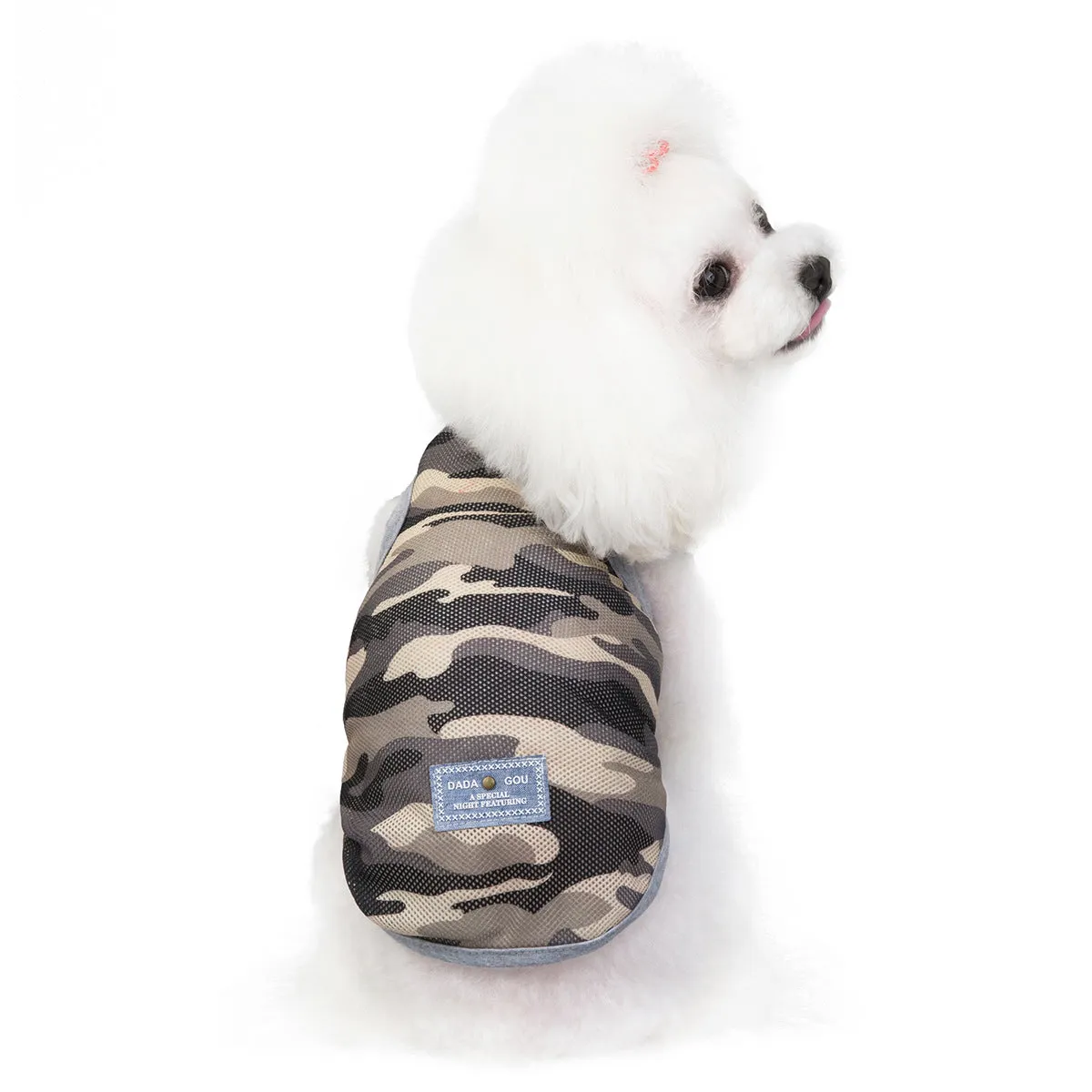 Summer sunscreen camouflage mesh breathable pet clothing