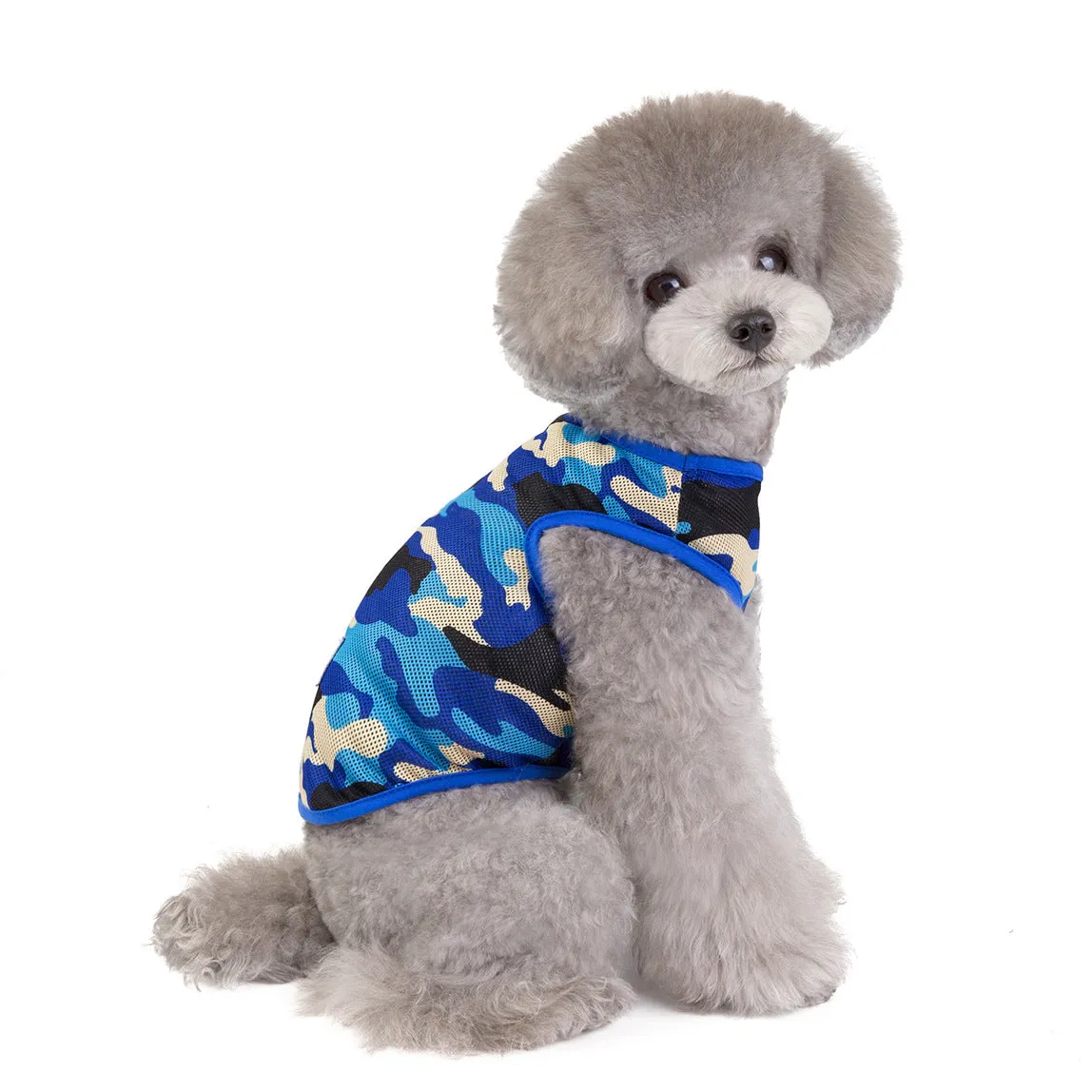 Summer sunscreen camouflage mesh breathable pet clothing