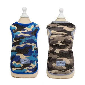 Summer sunscreen camouflage mesh breathable pet clothing