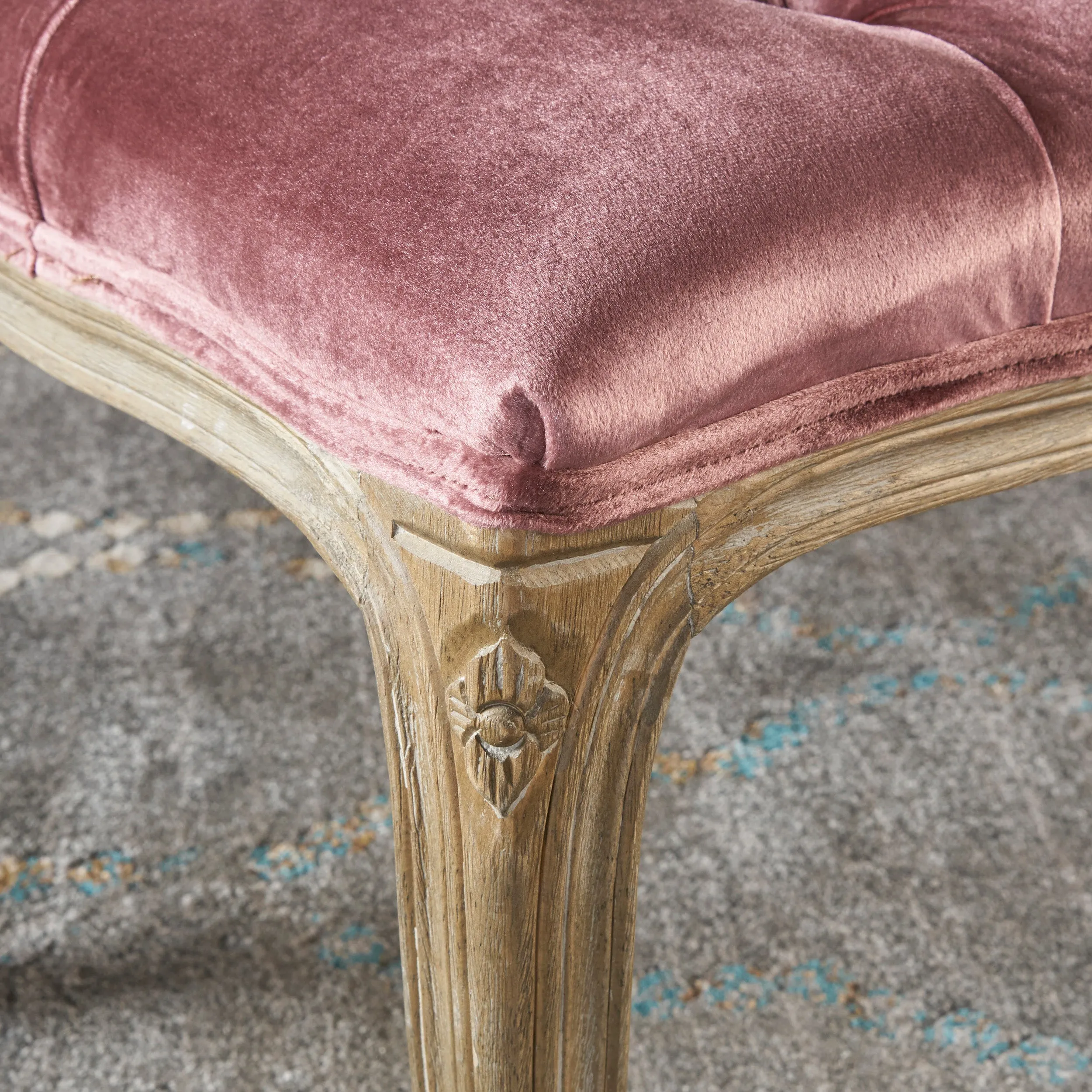 Talia Elegant Tufted New Velvet Cushion Bench