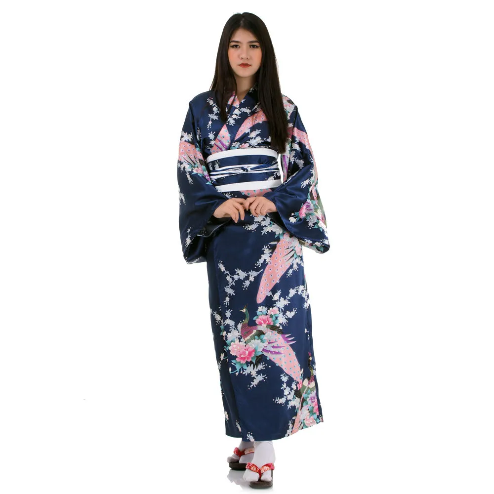 Women’s Blue Japanese Authentic Kimono Robe Suki