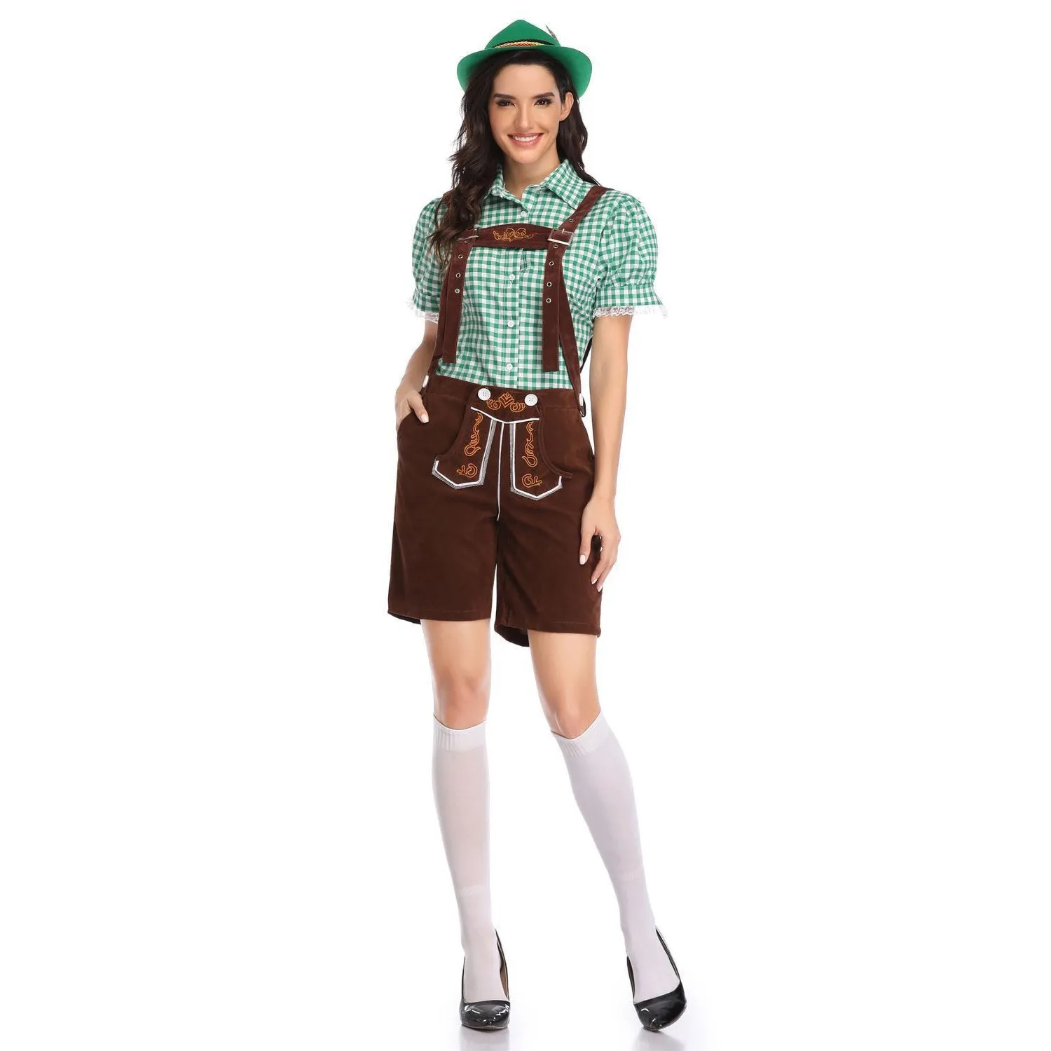 Women's Lederhosen German Bavarian Oktoberfest Halloween Tavern Maid Costume