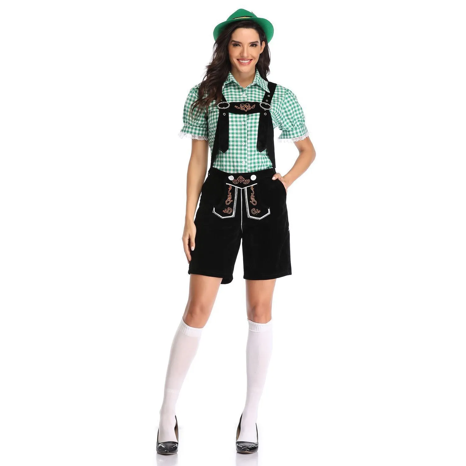 Women's Lederhosen German Bavarian Oktoberfest Halloween Tavern Maid Costume